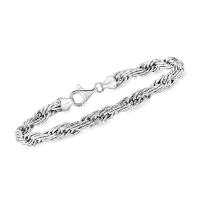 Ross-Simons Sterling Silver Flat Rope-Chain Bracelet