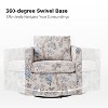 Cedric Modern Upholstered Slipcovered Swivel Chair Set of 2|HULALA HOME - image 3 of 4