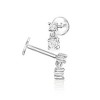 Pure Collection by Ross-Simons Diamond 2-Stone Flat-Back Stud Earrings in Sterling Silver - 4 of 4
