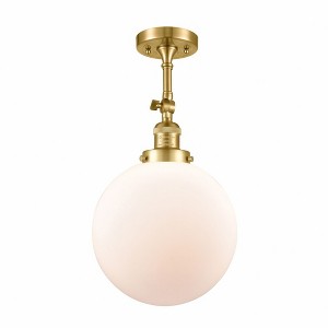 Beacon - 1 Light Semi-Flush Mount In Industrial Style-16 Inches Tall and 10 Inches Wide - 1 of 1