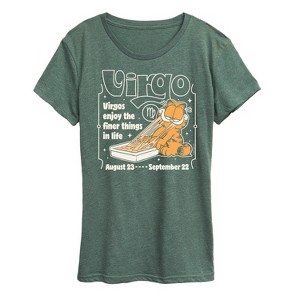 Women's - Garfield - Virgo Enjoy The Finer Things In Life Lasagna Short Sleeve Graphic T-Shirt - 1 of 4