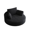 TiramisuBest 55''L Corduroy Chenille Foam Single Swivel Chair, Fluffy Modern Sleeper, 360 Degree Swivel Chair for Living Room, Bedroom - 3 of 4
