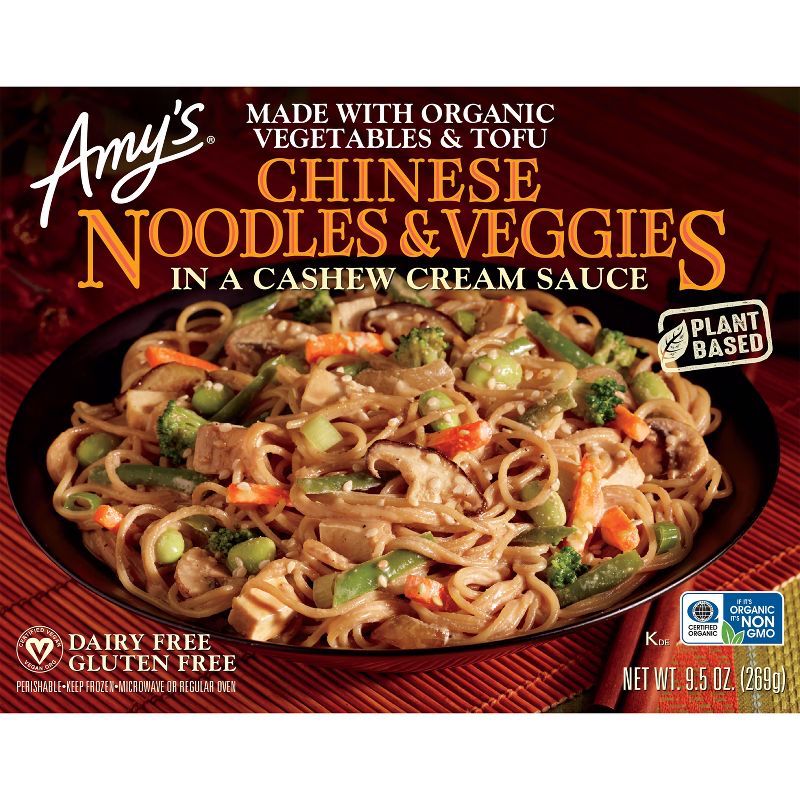 Amy&#39;s Frozen Vegan Gluten Free Chinese Noodles with Veggies Cashew Cream Sauce - 9.5oz, 5 of 6