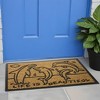 HomeRoots 18" X 30" Brown and Black Rubber And Coir Dolphin Life is Beautiful Outdoor Door Mat - 2 of 4