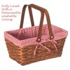 Double Handle Woodchip Basket with Liner - Perfect as Toy Organizer or Storing Fresh Fruits - 3 of 4