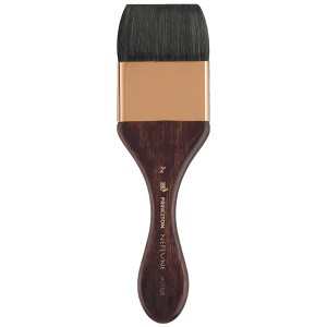 Princeton Neptune Mottler Brush, Synthetic Bristles, Short Handle Watercolor Paintbrush, Dark Wood, Size 2 inch, 1 Count - 1 of 4