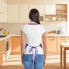 Dalix Waist Aprons Commercial Restaurant Home Bib Spun Poly Cotton Kitchen (3 Pockets) - 3 of 4