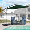 HYLEORY Beeram 120" Round Cantilever Umbrella with Counterweight - 2 of 4