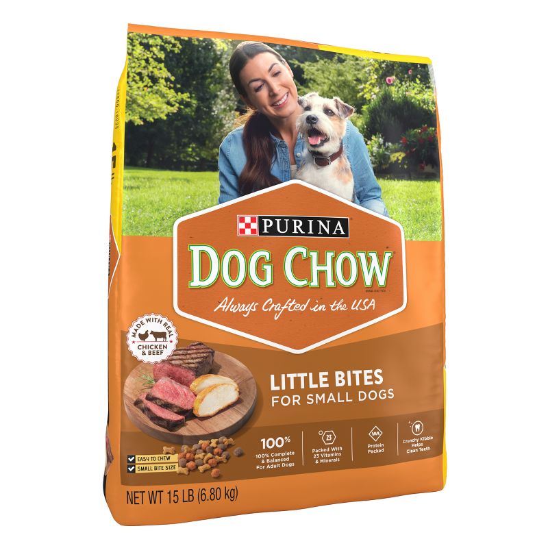 Dog Chow Little Bites Dry Dog Food with Chicken &#38; Beef Flavor - 15lbs, 5 of 8