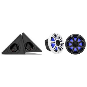Kicker 51MSC8 8" Premium Marine LED Speakers and Front 8" Speaker Pods Compatible with Polaris Slingshot 2015-2025 - 1 of 4