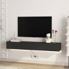 Floating TV Stand Wall Mounted with 16-Color LED & Charging Station, 69" Modern Media Console for 65 Inch TV-3irtyhousy - 3 of 4
