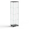 NicBex 4-Tier Glass Display Cabinet,Tempered Glass Showcase on Wheels with Acrylic Shelves & Lock,Storage Rack for Living Room,Bedroom - 2 of 4