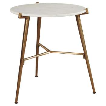 Chadton Side Table White/Gold Finish - Signature Design by Ashley
