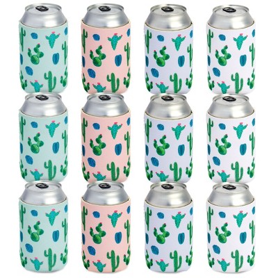 12 oz Cactus Neoprene Can Cooler Sleeves for Soda, Beer, Beverages (12 Pack),  PACK - Harris Teeter