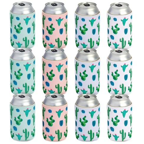 Blue Panda 12 Pack Neoprene Soda Sleeves For Beer Cans, Soft Drinks,  Beverages, Water Bottles, Cooler Sleeves For Cactus Party Supplies : Target