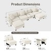 Captiva Designs 157.5-Inch Cloud Modular 6PC U-Shaped Sectional Sofa, Oversized Couch with Ottomans, Deep Seats - 3 of 4