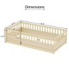 Floor Bed, with Super High Security Barrier, Children's Floor Bed Frame - 2 of 4