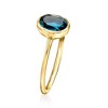 Ross-Simons 1.00 Carat Bezel-Set London Blue Topaz Ring in 14kt Yellow Gold - 3 of 4