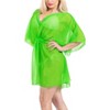 LA LEELA Women's Summer Vacation Beachwear Mini Swim Suit Loose Beach Dress Boho Swimwear Holiday Bathing Suit Cover Ups - 3 of 4