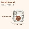 17oz glass minimalist kitchen jars with lids, suitable for jarring food, pickles, spices, 6-pack - 2 of 4