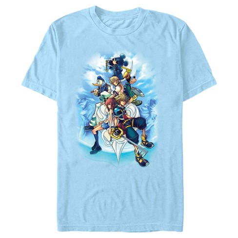 Men's Kingdom Hearts 2 Box Art T-shirt - Light Blue - Large : Target