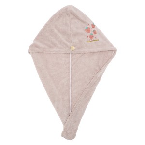 Unique Bargains Women Soft Cartoon Pictures Hair Towel Pink 1 Pc - 1 of 3