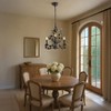 ALOADECOR Contemporary Dark Bronze Leaf Chandelier Elegant Interior Lighting With Crystal Accents For Dining Room Foyer - 2 of 4
