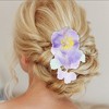 Unique Bargains Flowers Pattern Hair Clip 4.33"x3.35" Vine Purple 1 Pc - 2 of 4