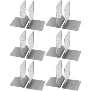 YBM Home Mesh Metal Bookends for Shelves - Non-Skid Book Stopper Set of 2,6-Pack - 1 of 1