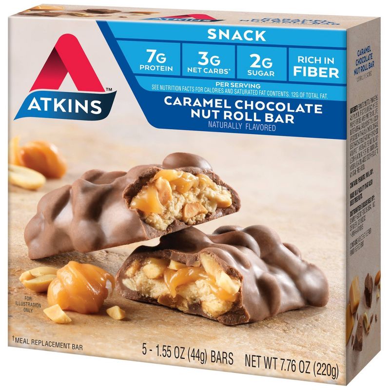 Atkins Caramel Chocolate Nut Roll, 4 of 6