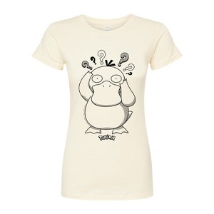 Women's - Pokémon - Psyduck Pattern Fitted Graphic T-Shirt - 1 of 3