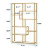 Resenkos Bookshelf, Bookcase Standing Shelf Unts,Modern Bookshelf, 8-Open Shelf Etagere Bookcase Storage Organizer,White& Golden - 2 of 4