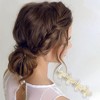 Unique Bargains Butterfly Rhinestones French Barrette Hair Clips Beige 1 Pc - 2 of 4