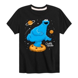 Boys' - Sesame Street - Cookie Monster In Space Short Sleeve Graphic T-Shirt - 1 of 3