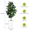 Artificial Tree Fake Plant in Pot – with Natural Trunk, Lifelike Leaves – Tall Potted Artificial Plant for Home, Office, Living Room Décor - 3 of 4