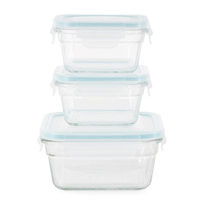 Glasslock 14-Piece Clear Glass Food Storage Container Set with Lids