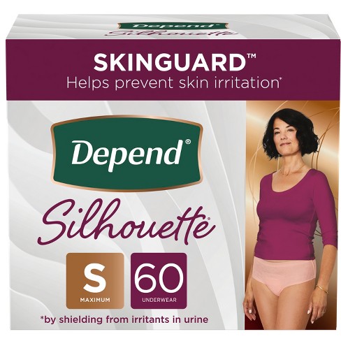 Depend Silhouette Incontinence & Postpartum Underwear For Women - Maximum  Absorbency - S - Pink - 60ct : Target