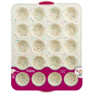 Trudeau Structure Silicone Confetti Fuchsia 20 Cavity Mega Muffin Pan - 1 of 1