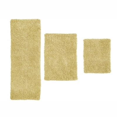 Fantasia Bath Rug Collection Cotton Shaggy Pattern Tufted Set of 3 Bath Rug Set - Home Weavers