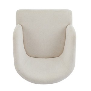 Gulches Mid-Century Modern Accent Chair, Beige Polyester Upholstered Lounge Chair - 1 of 4