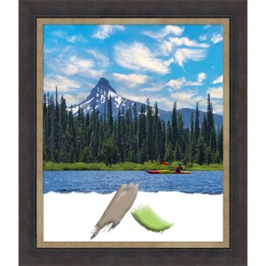 Amanti Art Hammered Charcoal Tan Wood Picture Frame - 1 of 4