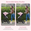 2-in-1 Baby Stroller Reversible Stroller, Bassinet with One-Hand Fold for Easy Access Stroller with Recliner and Extra Large Canopy - 3 of 4