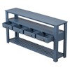 CAVINAS Modern Console Table with 4 Drawers and 2 Shelves,Hallway Table with Ample Storage,Stylish Entryway Table for Living Room,Hallway - 2 of 4
