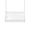 Outsunny 2-Seater Hanging Porch Swing Outdoor Patio Swing Chair Seat with Slatted Build and Chains, 440lbs Weight Capacity - 4 of 4