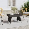 vidaXL Foldable Side Table, Black, 23.6"x15.7"x15", Poly Rattan - 2 of 4