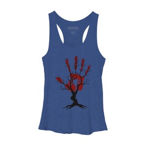 Women's Design By Humans Halloween Tree By aisenArt Racerback Tank Top - 1 of 3