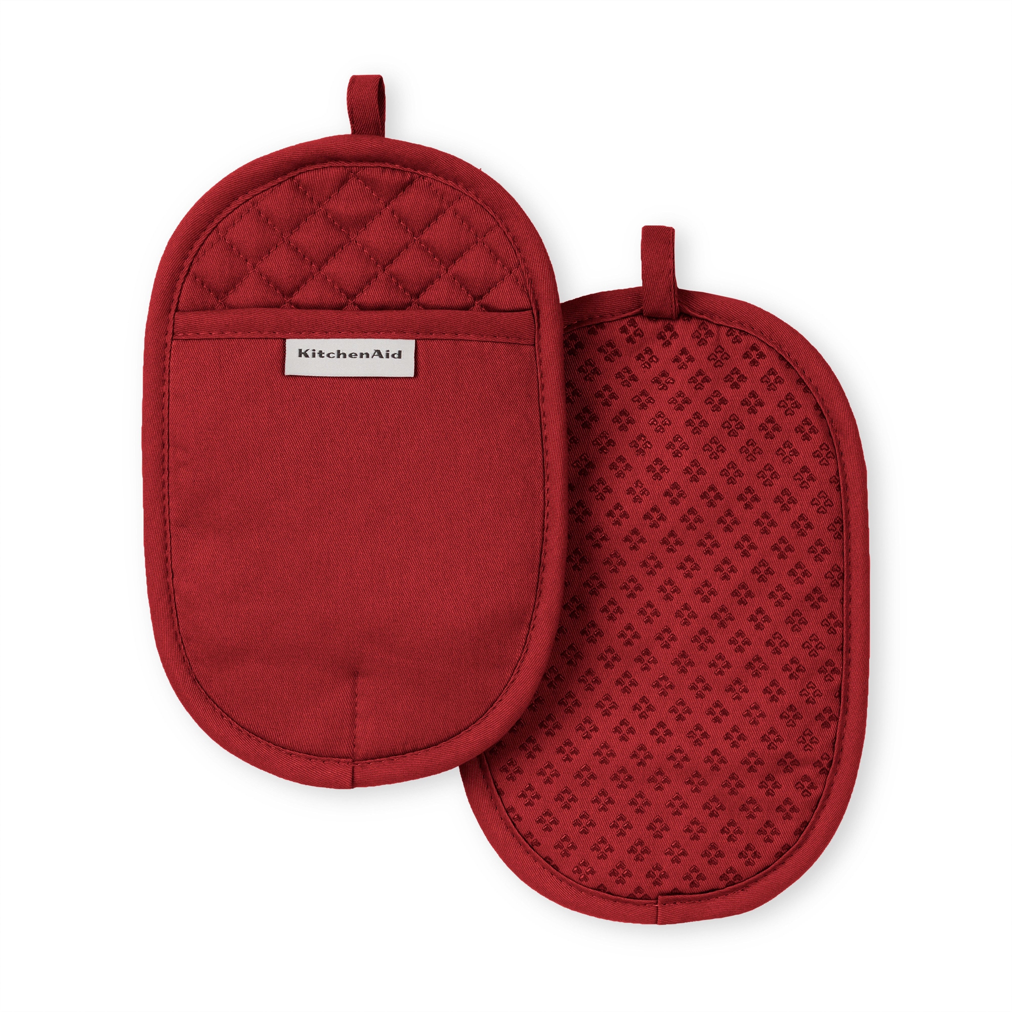 KitchenAid Asteroid Oval Pot Holders 2-Pack, Smoked Paprika Red