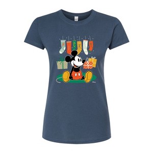 Women's - Disney - Mickey Stockings Fitted Graphic T-Shirt - 1 of 3