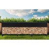 Heavy Outdoor Firewood Rack with Waterproof Cover, 8.5FT Firewood Holder Steel Lumber Storage Carrier Organizer - 4 of 4