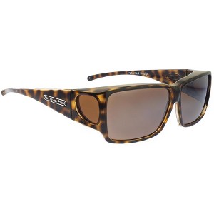 Jonathan Paul Orion Large Designer Fitovers Sunglasses in Cheetah/Polarized Polarvue Amber Brown - Frame(Width:140mm/Height:43mm) - 1 of 3